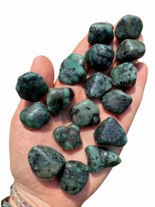 Emerald Tumbled Stone Grade B - Polished Emerald Crystal