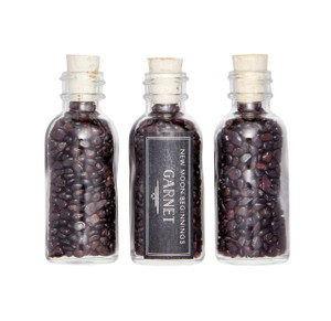 Garnet Crystal Chips Bottle