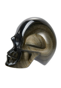 Gold Sheen Obsidian Polished Skull