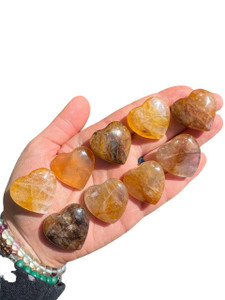 Golden Healer Quartz Heart