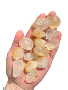 Golden Healer Quartz Tumbled Stone Light