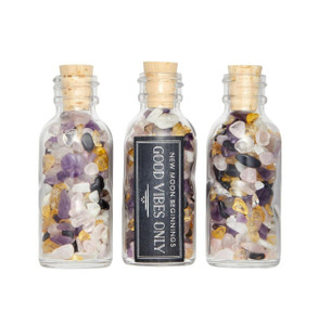 Good Vibes Only Crystal Bottle Small Chips