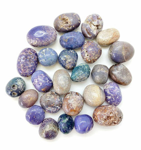 Grape Agate Tumbled Stone - Polished Natural Grape Agate Crystal