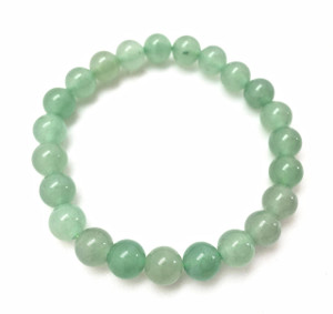Green Aventurine Elastic Bracelet - 6mm & 8mm Beads 