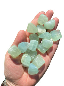 Green Calcite Tumbled Stone - Polished Natural Green Calcite Crystal