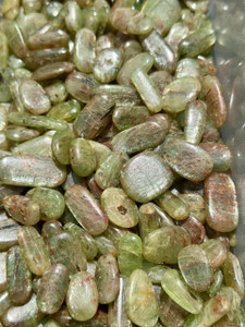 Green Kyanite Tumbled Stone - Grade AAA, Polished Green Kyanite Crystal 