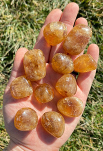 Honey Calcite Tumbled Stone Grade A - Polished Honey Calcite Crystal