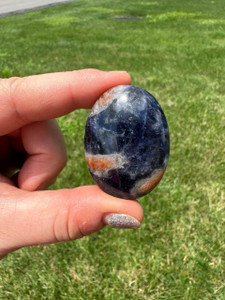 Iolite Sunstone Palm Stone 