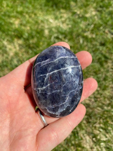 Iolite Worry Stone - Polished Stone Oval
