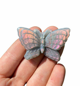 Labradorite Butterfly - Polished Stone Sculpture