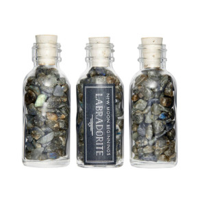 Labradorite Crystal Chips Bottle