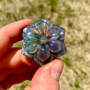 Labradorite Flower - Polished Stone Sculpture