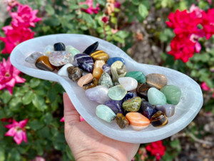 Large Selenite Bowl for Crystals (~11" x 5") Selenite Dish Bowl 