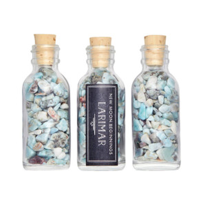 Larimar Crystal Chips Bottle