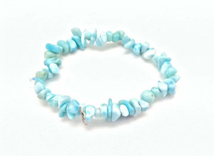 Larimar Elastic Bracelet - 6mm Beads