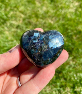 Larvikite Heart - Polished Stone 