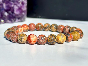 Leopardskin Jasper Elastic Bracelet 