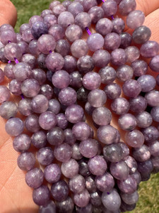 Lepidolite Bead Strand (Medium Purple) 