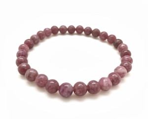 Lepidolite Elastic Bracelet - 5mm Beads 