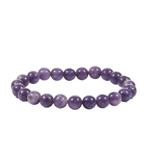 Lepidolite Elastic Bracelet - 8mm Beads 