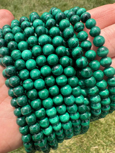 Malachite Bead Strand - Grade B 
