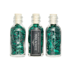 Malachite Crystal Chips Bottle