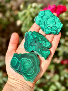 Malachite Crystal Slice 