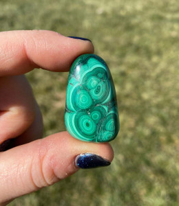 Malachite Tumbled Stone XL - Polished Malachite Crystal