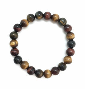 Mixed Tigers Eye Elastic Bracelet - 8mm Beads