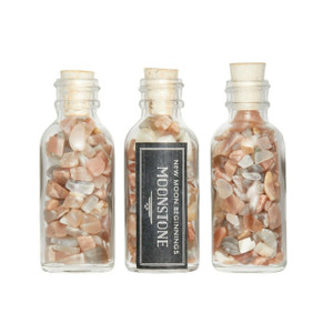 Moonstone Crystal Chips Bottle