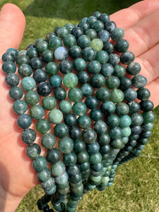 Moss Agate Bead Strand 