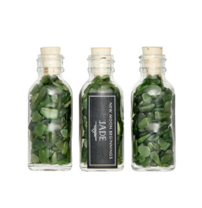 Nephrite Jade Crystal Chips Bottle