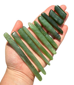 Nephrite Jade Wand - Grade A Siberian Jade Stone 