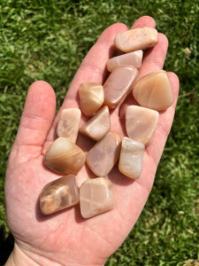 Peach Moonstone Tumbled Stone - Polished Peach Moonstone Crystal
