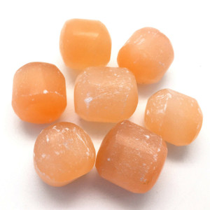 Peach Selenite Tumbled Stone - Polished Peach Selenite Crystal