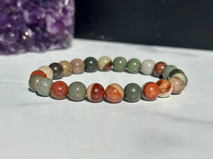 Polychrome Jasper Elastic Bracelet 