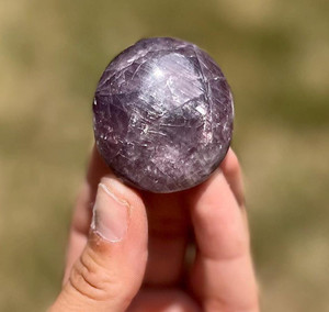 Purple Angelite Palm Stone (Purple Anhydrite) 