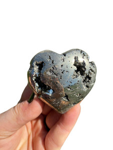 Pyrite Heart - Polished Stone Cluster