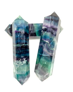 Rainbow Fluorite Double Terminated Point - Polished Crystal