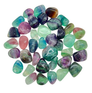 Rainbow Fluorite Tumbled Stone - Grade A