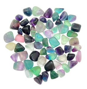 Rainbow Fluorite Tumbled Stone rough surface
