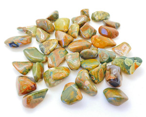Rainforest Jasper, Natural Rhyolite Tumbled Stone 