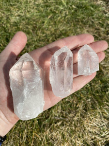 Raw Clear Quartz Crystal Point - Grade AB Raw Clear Quartz Crystal Point - Grade AB