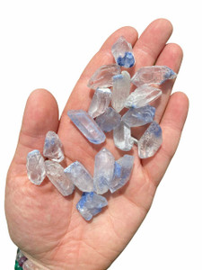 Raw Dumortierite and Clear Quartz Crystal