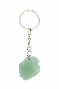 Raw Green Aventurine Keychain