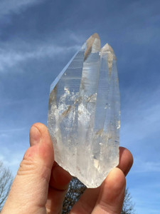 Raw Lemurian Quartz Crystal With Multiple Points Cluster