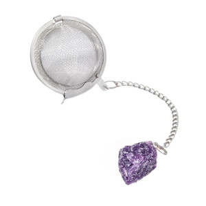Raw Lepidolite Crystal Tea Infuser 