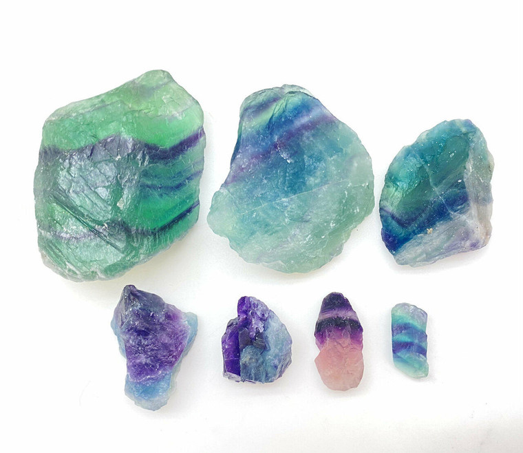 Raw Rainbow Fluorite Crystal - Grade A