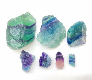 Raw Rainbow Fluorite Crystal - Grade A