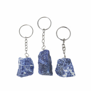 Raw Sodalite Keychain